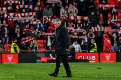 Carlo Ancelotti, tras la derrota en San Mamés.