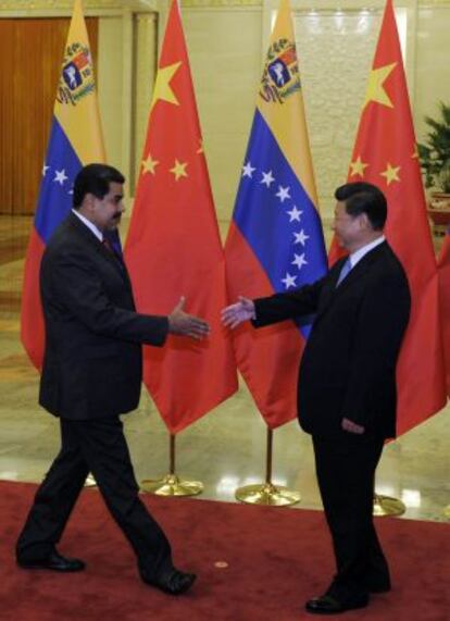 Los presidentes chino y venezolano, el pasado martes.