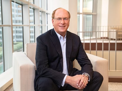 El presidente y consejero delegado de BlackRock, Larry Fink, en enero pasado.