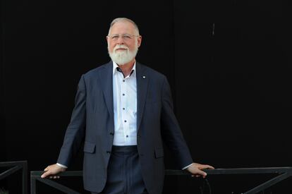 Alberto Manguel durante el Festival Internacional de Literatura en Roma, Italia, en junio de 2019.