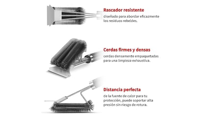 Cepillo para barbacoa sobre fondo blanco.