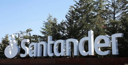 Logotipo de Banco Santander.