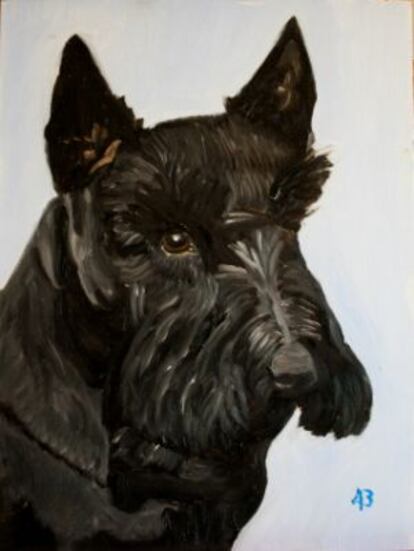 O scottish terrier que esteve com a fam&iacute;lia Bush por oito anos na Casa Branca