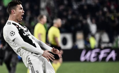 Cristiano Ronaldo, tras confirmarse la remontada de la Juventus ante el Atlético de Madrid en Turín.