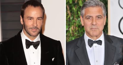 El dise&ntilde;ador Tom Ford y el actor George Clooney.