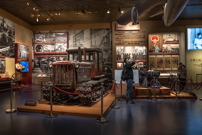 Uma das salas do novo Museu de História do Partido Comunista da China em Pequim.