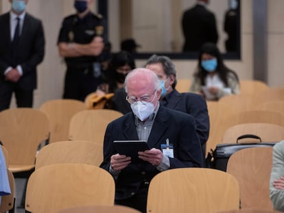 Teddy Bautista, durante el juicio por la compra de los teatros Lope de Vega y Coliseum, en septiembre de 2020 en Madrid.