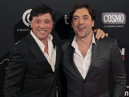 Los actores Javier Bardem y Carlos Bardem, en el estreno de la película "Alacrán enamorado", de la que son protagonistas.