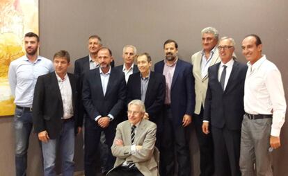 La directiva de la Asociación de Baloncestistas (ABP).
