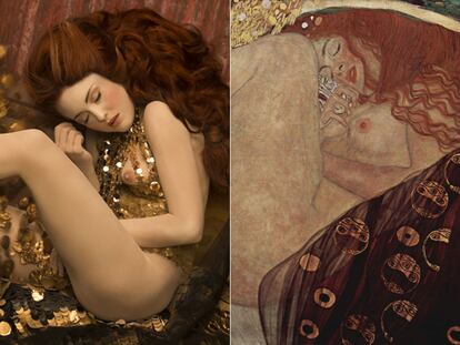 La asombrosa recreación de las pinturas de Klimt con modelos reales