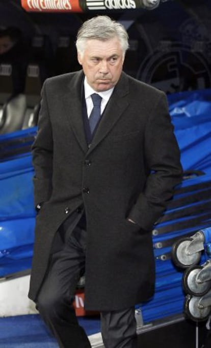 El t&eacute;cnico Carlo Ancelotti.