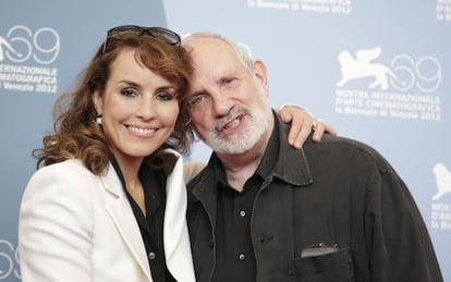 Brian de Palma junto a una de las protagonistas de 'Passion', Noomi Rapace