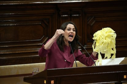 Inés Arrimadas, al Parlament, l'abril passat.