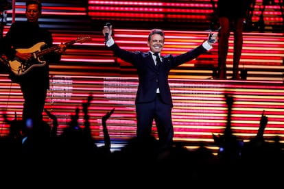 Luis Miguel, durante un concierto en Buenos Aires