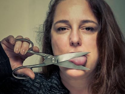 A artista Tania Bruguera, em Madri.