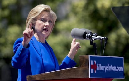 Hillary Clinton, en el discurso de este sábado.
