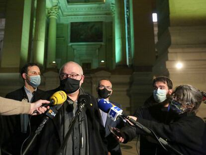 El exconsejero Lluis Puig tras la audiencia celebrada ante el Tribunal de Apelación de Bruselas.