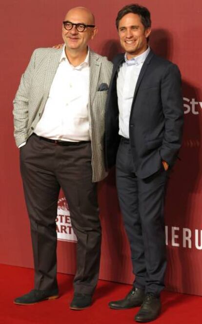 Luis Gnecco y Gael García en Morelia.