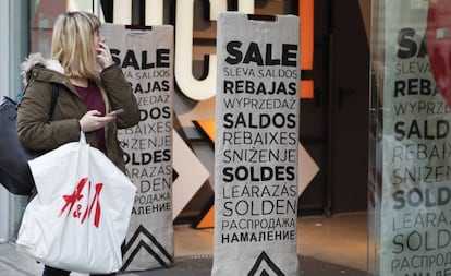 Rebajas en el centreo de Barcelona, el año pasado.