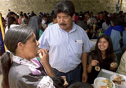 Carlos Felipe Hernández, alcalde de Ixmiqilpan por el PRI, durante un acto electoral en el Estado de Hidalgo.