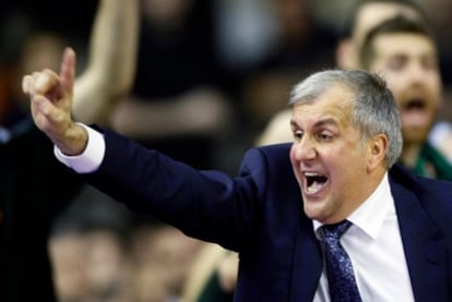 Obradovic, durante la final de la Euroliga.