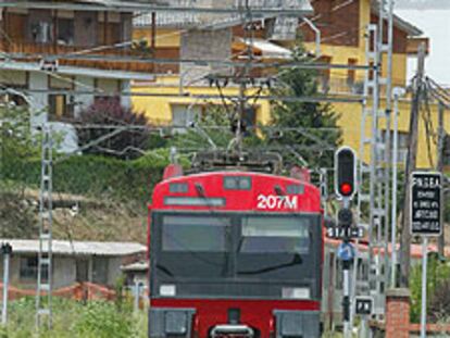 Estado de la vía en la estación de Campdevànol, ayer.