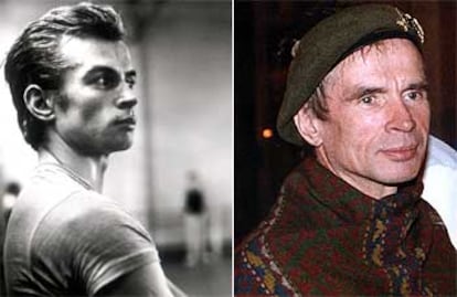 A la izquierda, Rudolf Nureyev, retratado por Leord Snowdon ; a la derecha, su último retrato oficial en la Ópera de París, de Moatti.