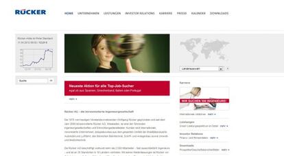 Imagen de la página web de Rücker AG.