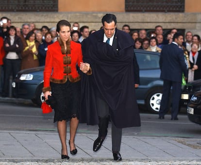 Elena de Borbón y Jaime de Marichalar, en noviembre de 2004.