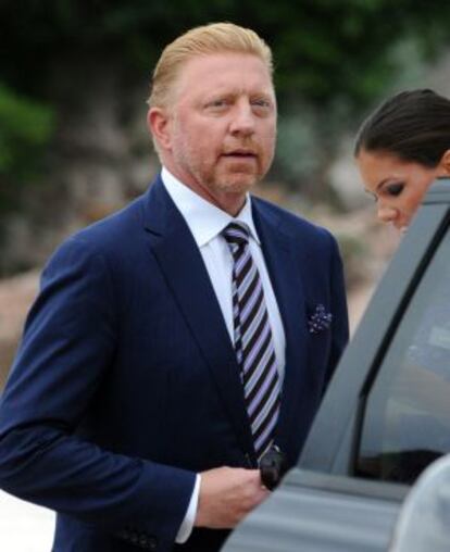 Boris Becker llega al enlace.