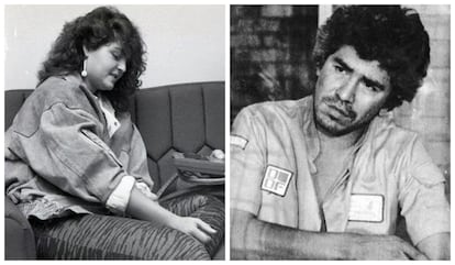 Sara  Cosío y Rafael Caro Quintero en fotografías de archivo.