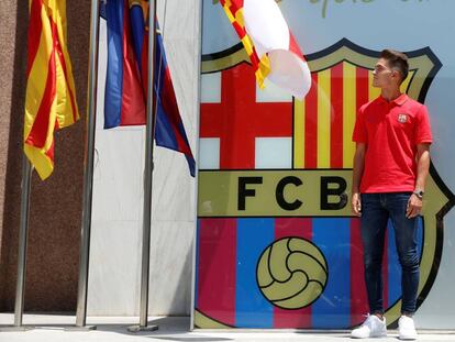 Denis Suárez, a les oficines del Barça.