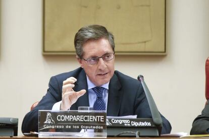Santiago Menéndez, en una comparencia en el Congreso en 2014.