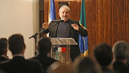 O ex-presidente Luiz Inácio Lula da Silva, em uma palestra para empresários franceses no último dia 15.