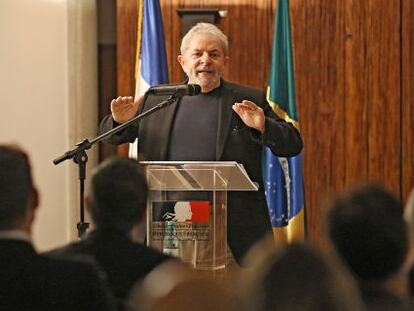 O ex-presidente Luiz Inácio Lula da Silva, em uma palestra para empresários franceses no último dia 15.