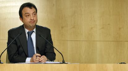 Manuel Cobo, durante la rueda de prensa de ayer posterior a la Junta de Gobierno del Ayuntamiento de Madrid.