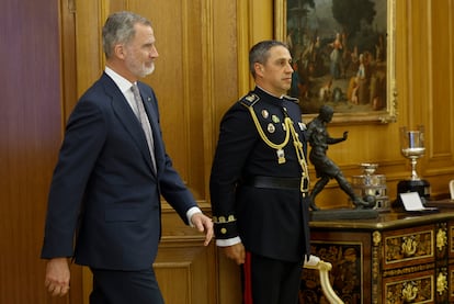 Felipe VI, durante una recepción en el palacio de la Zarzuela, el pasado día 16.