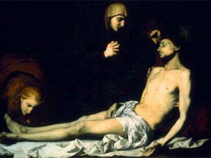 El cuadro <i>Lamentación sobre el cuerpo de Cristo muerto</i>, de Ribera, hacia 1620 (National Gallery de Londres).
