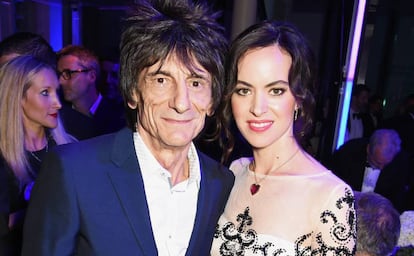 Ron Wood y Sally Wood en 2015.