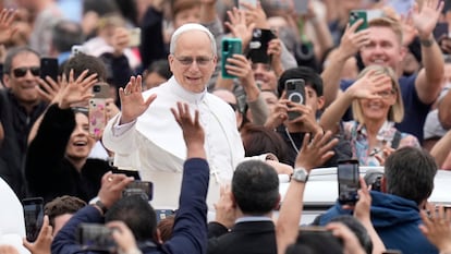 León XIV, este domingo en El Vaticano.
