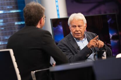 Pablo Motos entrevista a Felipe González, este miércoles en 'El Hormiguero'.