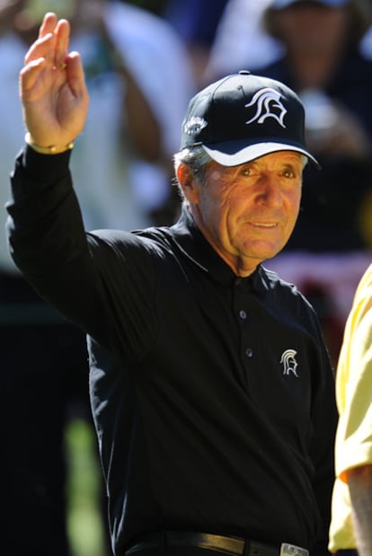 Gary Player este año en el Masters de Augusta.