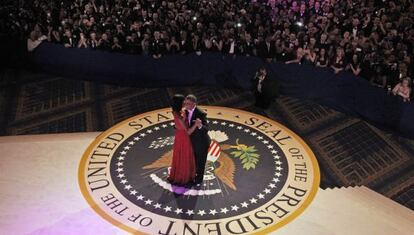 El matrimonio Obama, en el baile la toma de posesi&oacute;n del presidente de Estados Unidos.