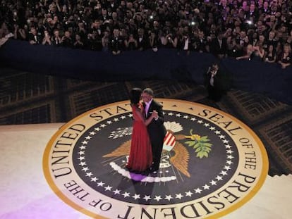 El matrimonio Obama, en el baile la toma de posesi&oacute;n del presidente de Estados Unidos.