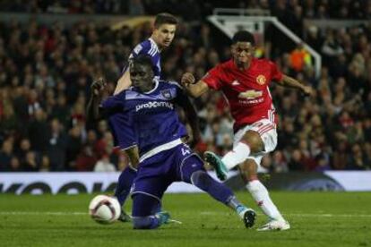 Gol de Rashford que dio el pase al Manchester ante el Anderlecht