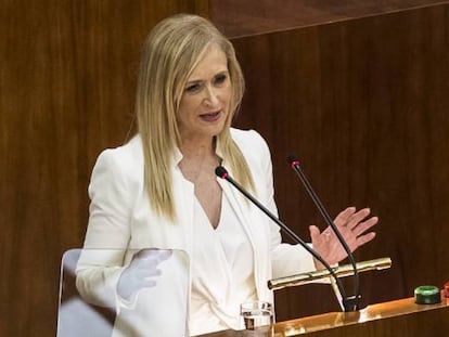 La presidenta de la Comunidad de Madrid, Cristina Cifuentes