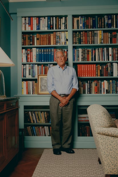 Isaacson in his New York apartment.