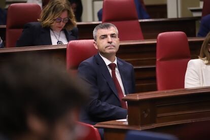 El presidente del Partido Popular de Canarias y portavoz del Grupo Parlamentario Popular, Manuel Domínguez.
