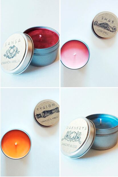 ¿A qué huele Tyrion de Juego de Tronos? ¿Y Shae, Sansa o Daenerys? En Etsy lo han imaginado y han creado estas velas aromáticas para llevar la esencia de George R. R. Martin a tu hogar (a partir de 10 euros en Blue Tapestry)