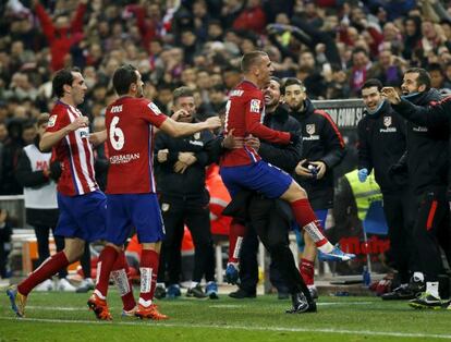 Giezmman celebra su gol al Athletic